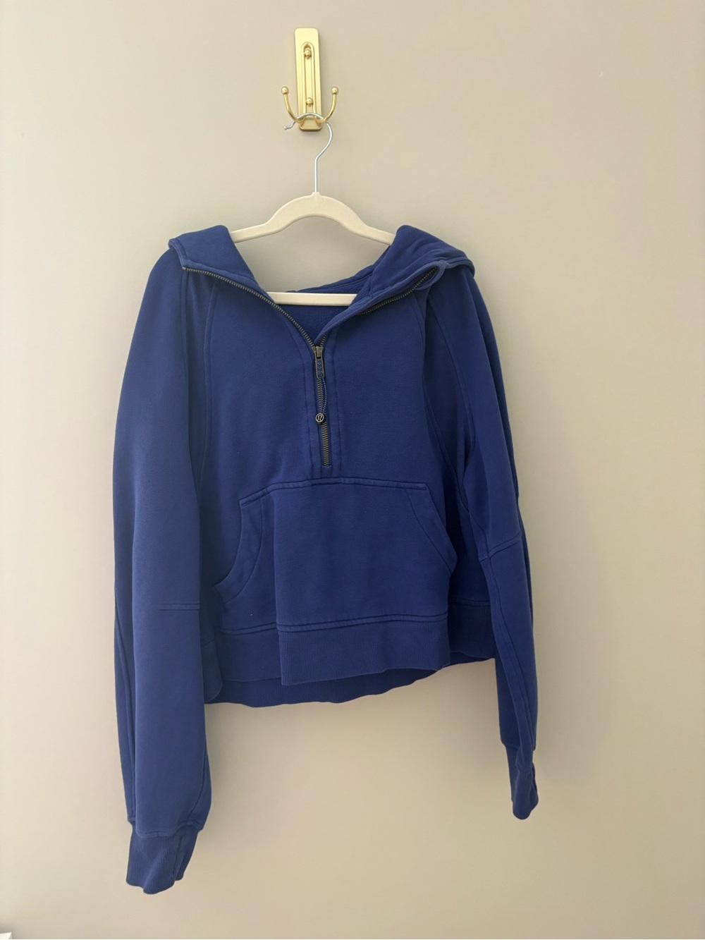 Lululemon Blue Half-Zip Hooded Sweatshirt